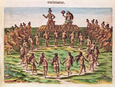 Theodore de Bry (1538-98) tarafından oyulmuş 